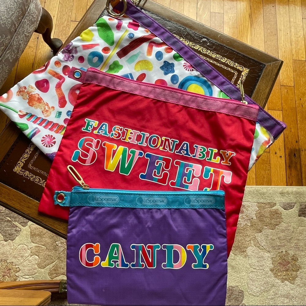 Dylan’s Candy Bar x leSportsac collab 3 NWOT pouches
